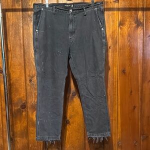 Abercrombie & Fitch Black Distressed Cargo